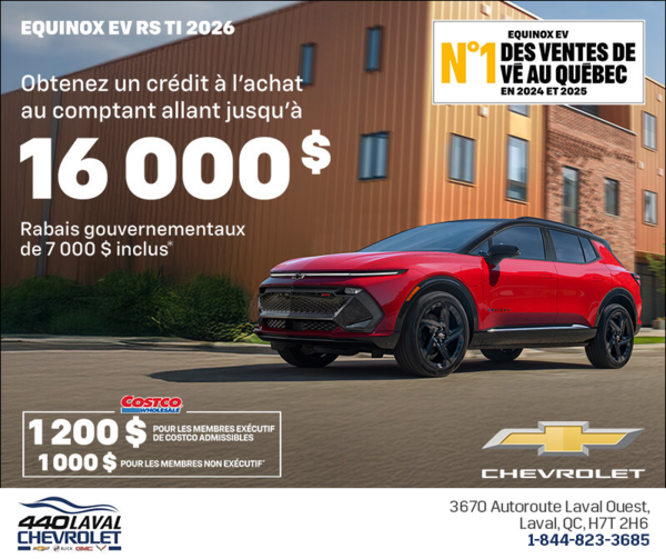 Procurez-vous le Chevrolet Equinox EV 2026