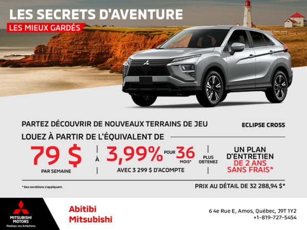 Procurez-vous le Mitsubishi Eclipse Cross 2025