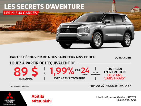 Procurez-vous le Mitsubishi Outlander 2025