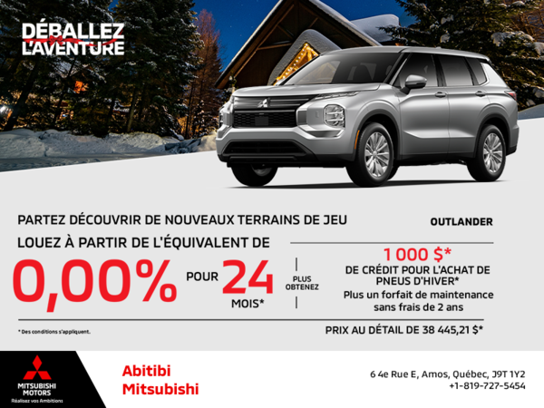 Procurez-vous le Mitsubishi Outlander 2025