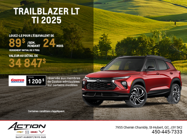 Le Chevrolet Trailblazer LT 2025