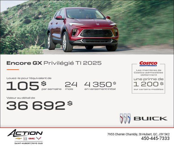 Procurez-vous le Buick Encore GX 2025