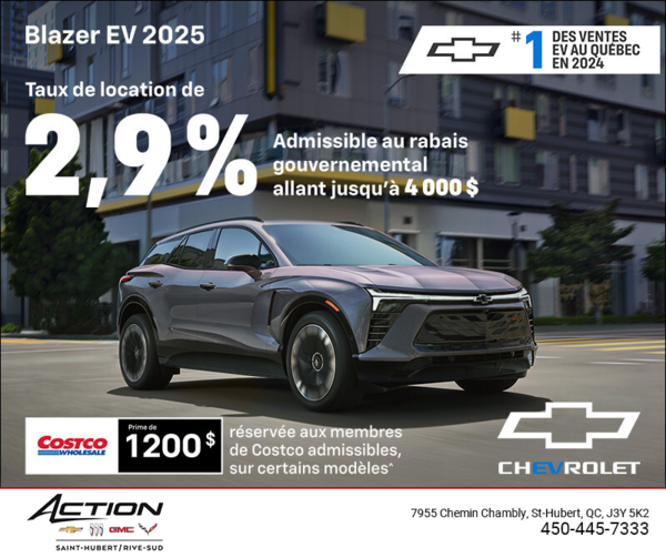 Procurez-vous le Chevrolet Blazer EV 2025