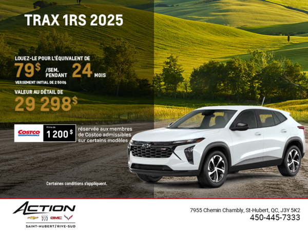 Procurez-vous le Chevrolet Trax 2025
