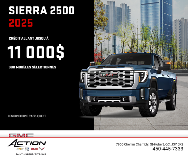 Le GMC Sierra 2500 2025