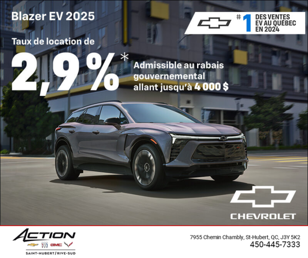 Procurez-vous le Chevrolet Blazer EV 2025