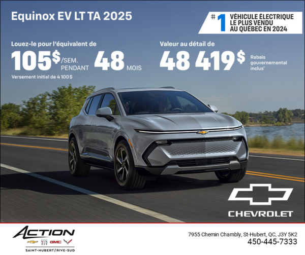 Procurez-vous le Chevrolet Equinox EV 2025