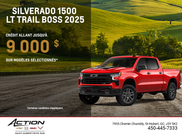 Procurez-vous le Chevrolet Silverado 1500 LT Trail Boss