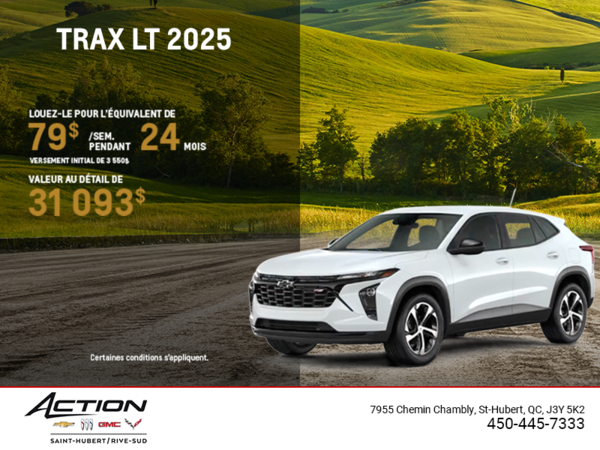Procurez-vous le Chevrolet Trax 2025