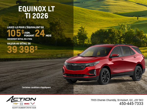 Procurez-vous le Chevrolet Equinox LT TI 2026