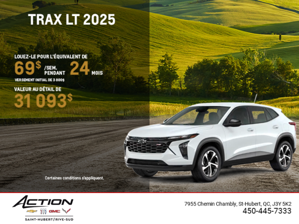Procurez-vous le Chevrolet Trax 2025