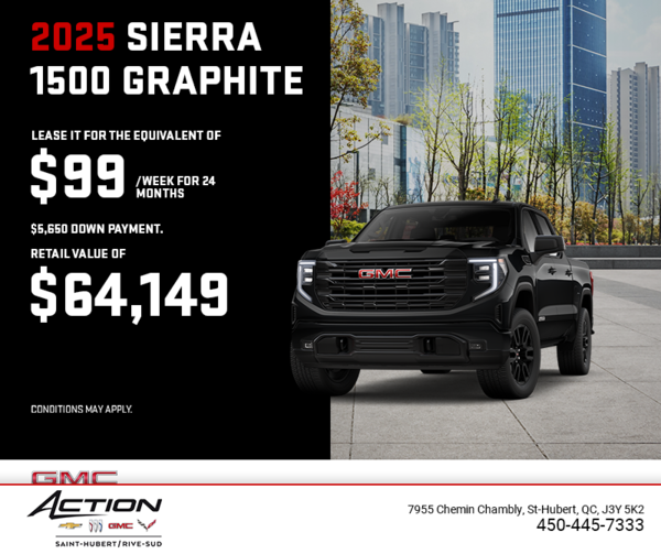 The 2025 GMC Sierra 1500 Graphite