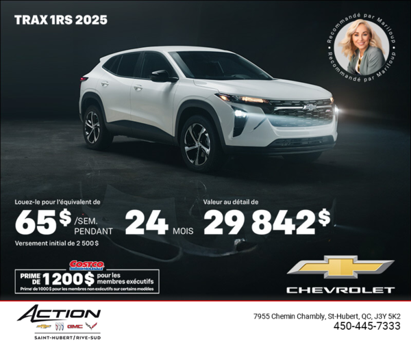 Procurez-vous le Chevrolet Trax 2025