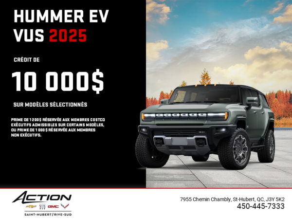 Le GMC Hummer EV VUS 2025