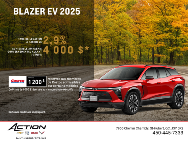 Procurez-vous le Chevrolet Blazer EV 2025