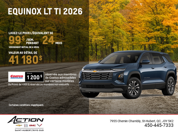Procurez-vous le Chevrolet Equinox LT TI 2026