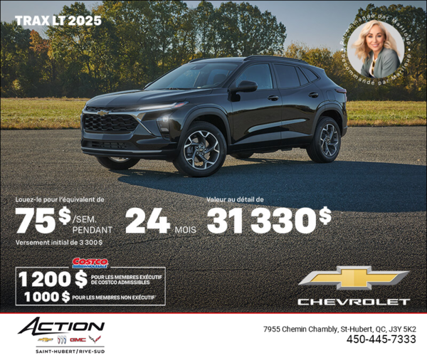 Procurez-vous le Chevrolet Trax LT 2025