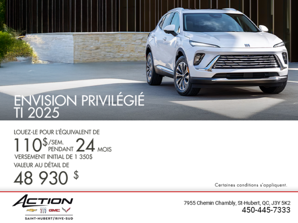Procurez-vous la Buick Envision Privilégié TI 2025