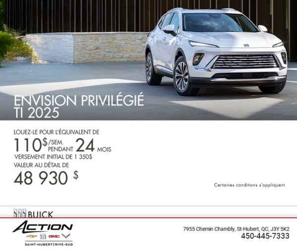 Procurez-vous la Buick Envision Privilégié TI 2025