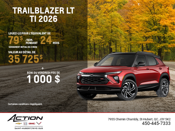 Le Chevrolet Trailblazer LT TI 2026