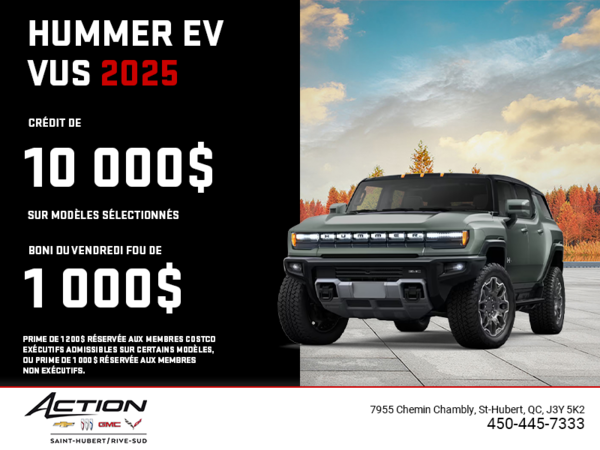 Le GMC Hummer EV VUS 2025
