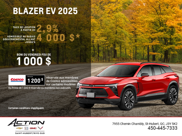Procurez-vous le Chevrolet Blazer EV 2025