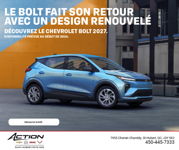 Procurez-vous le Chevrolet Bolt 2027
