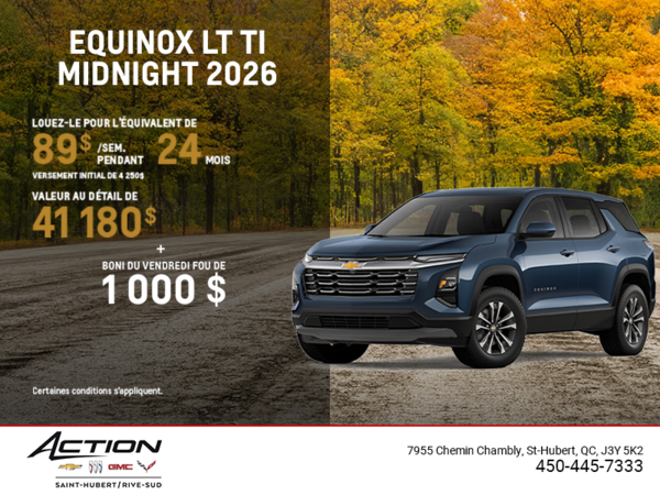 Procurez-vous le Chevrolet Equinox LT TI 2026