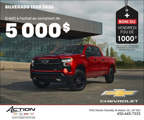 Procurez-vous le Chevrolet Silverado 1500 2026