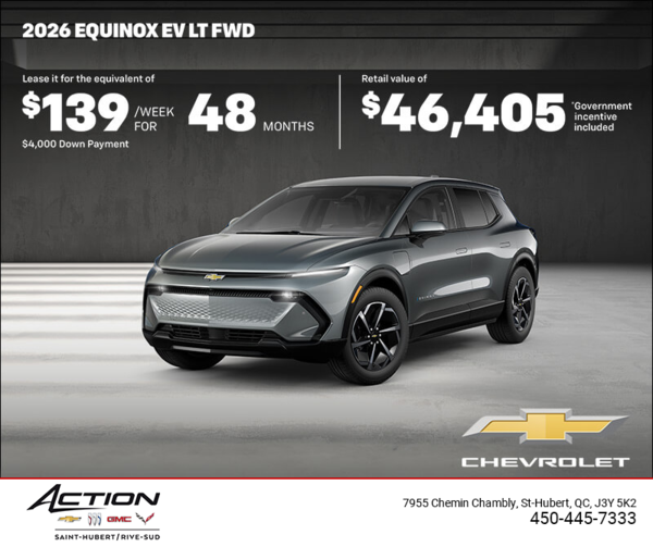 Get the 2026 Chevrolet Equinox EV