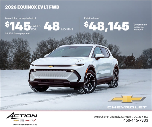 Get the 2026 Chevrolet Equinox EV