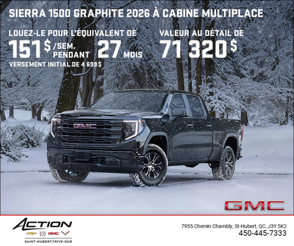 Le GMC Sierra 1500 2026 Graphite