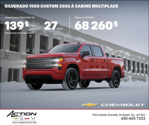Procurez-vous le Chevrolet Silverado 1500 2026