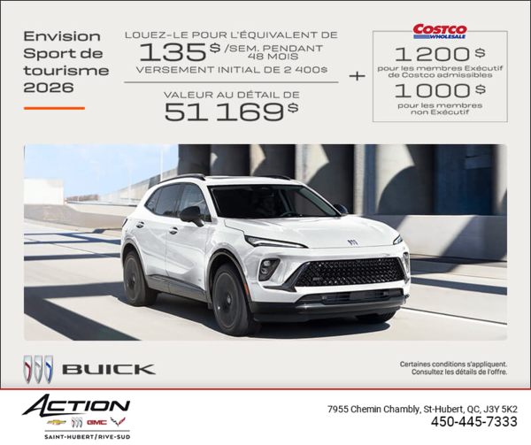 Procurez-vous la Buick Envision 2026