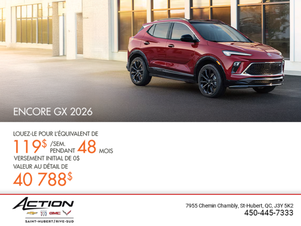 Procurez-vous le Buick Encore GX 2026