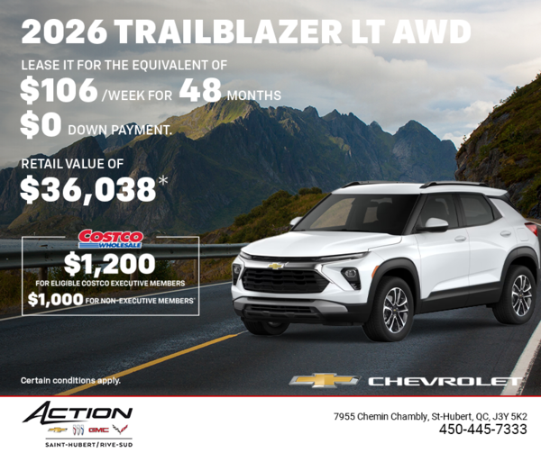 Get the 2026 Chevrolet Trailblazer LT AWD