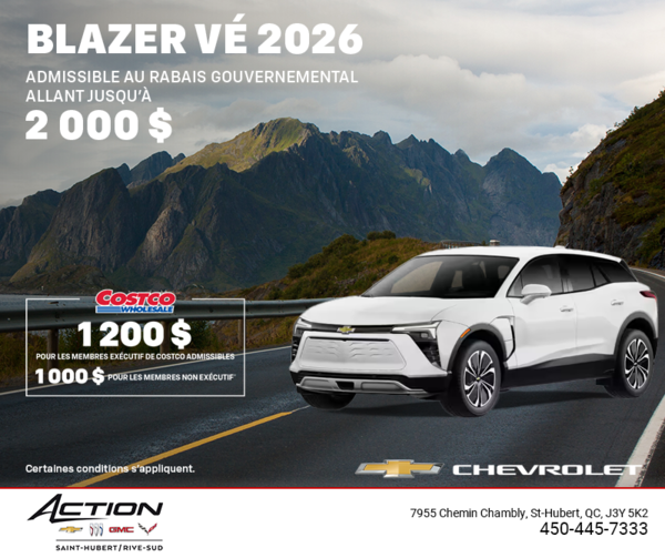 Procurez-vous le Chevrolet Blazer VÉ 2026