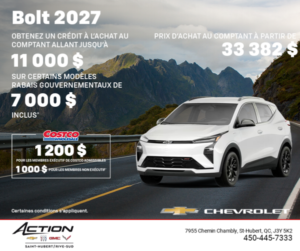 Procurez-vous le Chevrolet Bolt 2027