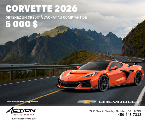 Procurez-vous le Chevrolet Corvette 2026