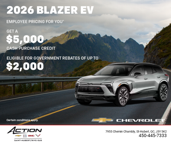 Get the 2026 Chevrolet Blazer EV