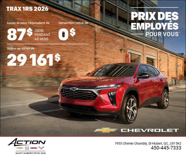 Le Chevrolet Trax 2RS 2026