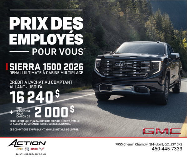 Le GMC Sierra 1500 Denali Ultimate 2026