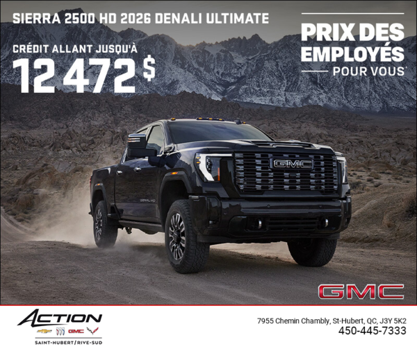 Le GMC  Sierra 2500 HD Denali Ultimate 2026