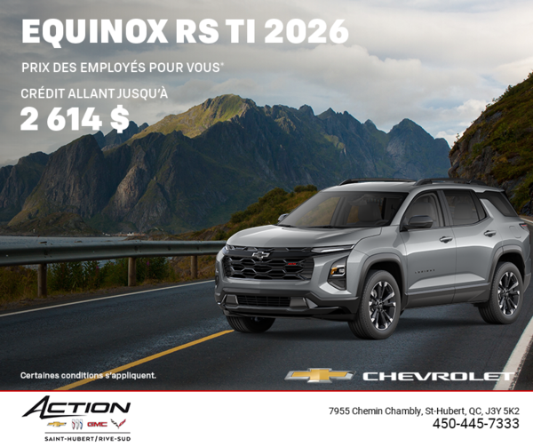 Procurez-vous le Chevrolet Equinox RS 2026