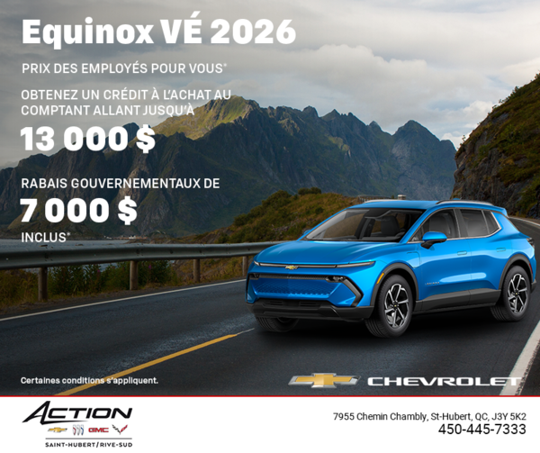 Procurez-vous le Chevrolet Equinox VÉ 2026