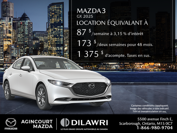 Procurez-vous le Mazda3 2025