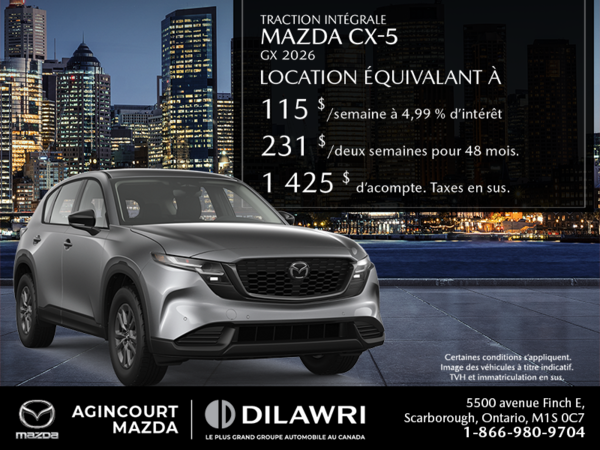 Procurez-vous le Mazda Cx-5 2026
