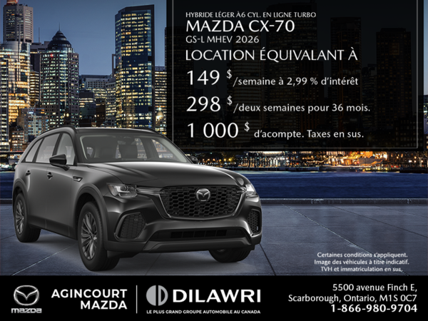 Procurez-vous le Mazda Cx-70 Hybride Léger 2026