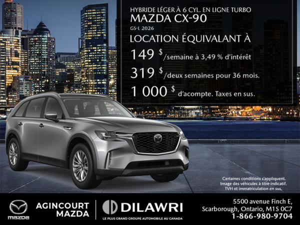 Procurez-vous le Mazda Cx-90 Hybride Léger 2026