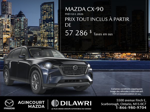 Procurez-vous le Mazda CX-90 Hybride Rechargeable 2026